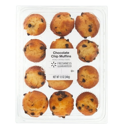 Freshness Guaranteed Mini Chocolate Chip Muffins, 12 oz, 12 Count