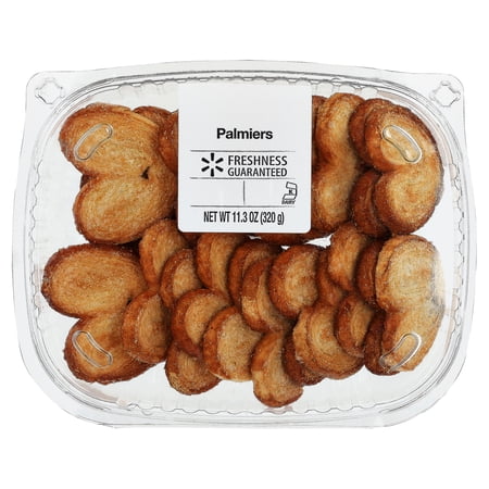 Freshness Guaranteed Mini Baked Palmiers, 11.3 oz, 22 Count (Shelf-Stable) Crispy and Flaky Butter Cookie
