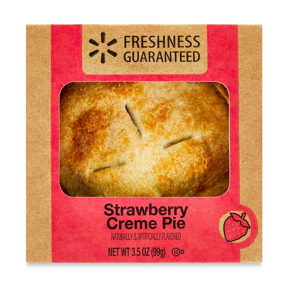 Freshness Guaranteed Mini Strawberry Creme Pie, 3.5 oz, Baked, Paperboard Carton, 1 Count