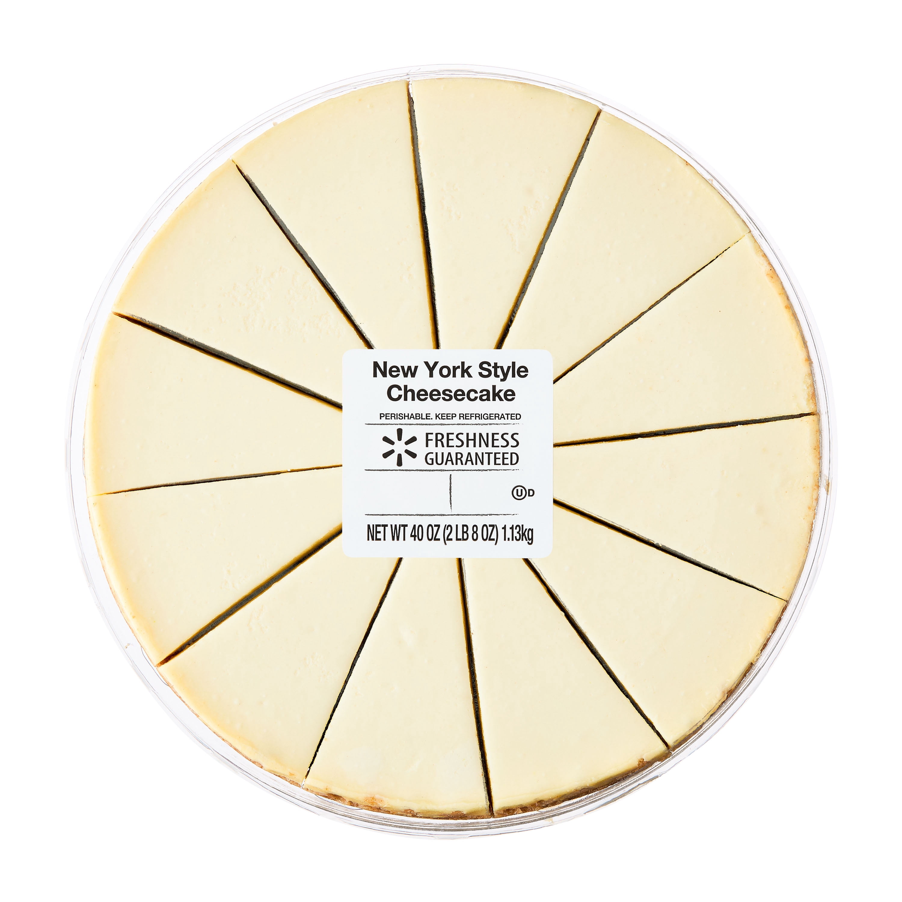 Freshness Guaranteed New York Style Full Cheesecake, 40 oz, 12 Count (Refrigerated)