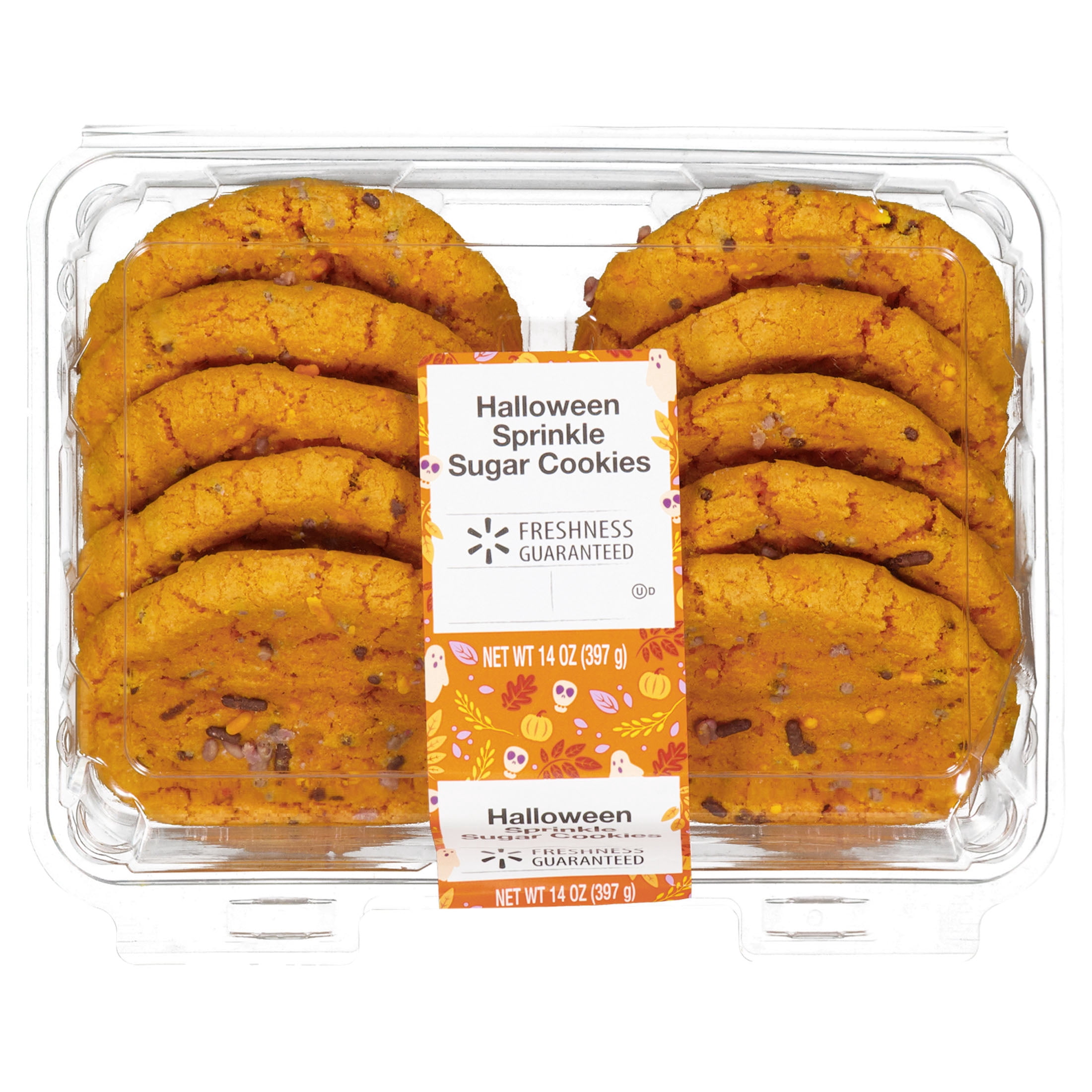 Freshness Guaranteed Halloween Sprinkle Sugar Cookies, 14 oz, 10 Count