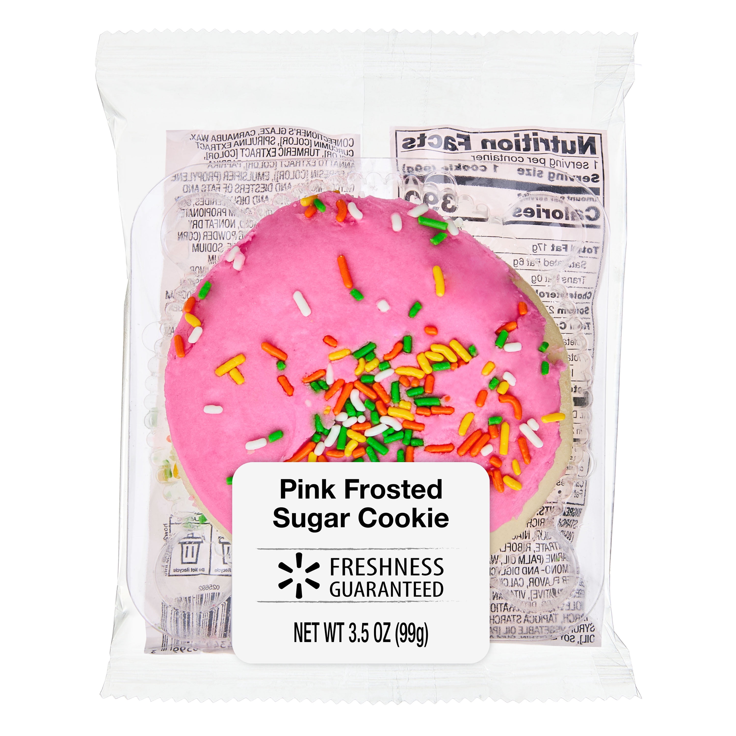 Freshness Guaranteed Pink Frosted Baked Sugar Cookie, 3.5 oz (Shelf Stable)