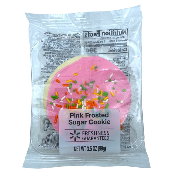 Freshness Guaranteed Pink Frosted Sugar Cookie, 3.5 oz., Shelf-Stable, Ready to Eat, Nut Free