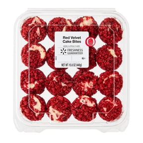 Freshness Guaranteed Red Velvet Mini Cake Bites, 15.8 oz, 16 Count (Clamshell)