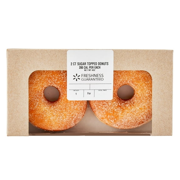 Freshness Guaranteed Regular Sugar Topped Donuts, 4 oz, 2 Count