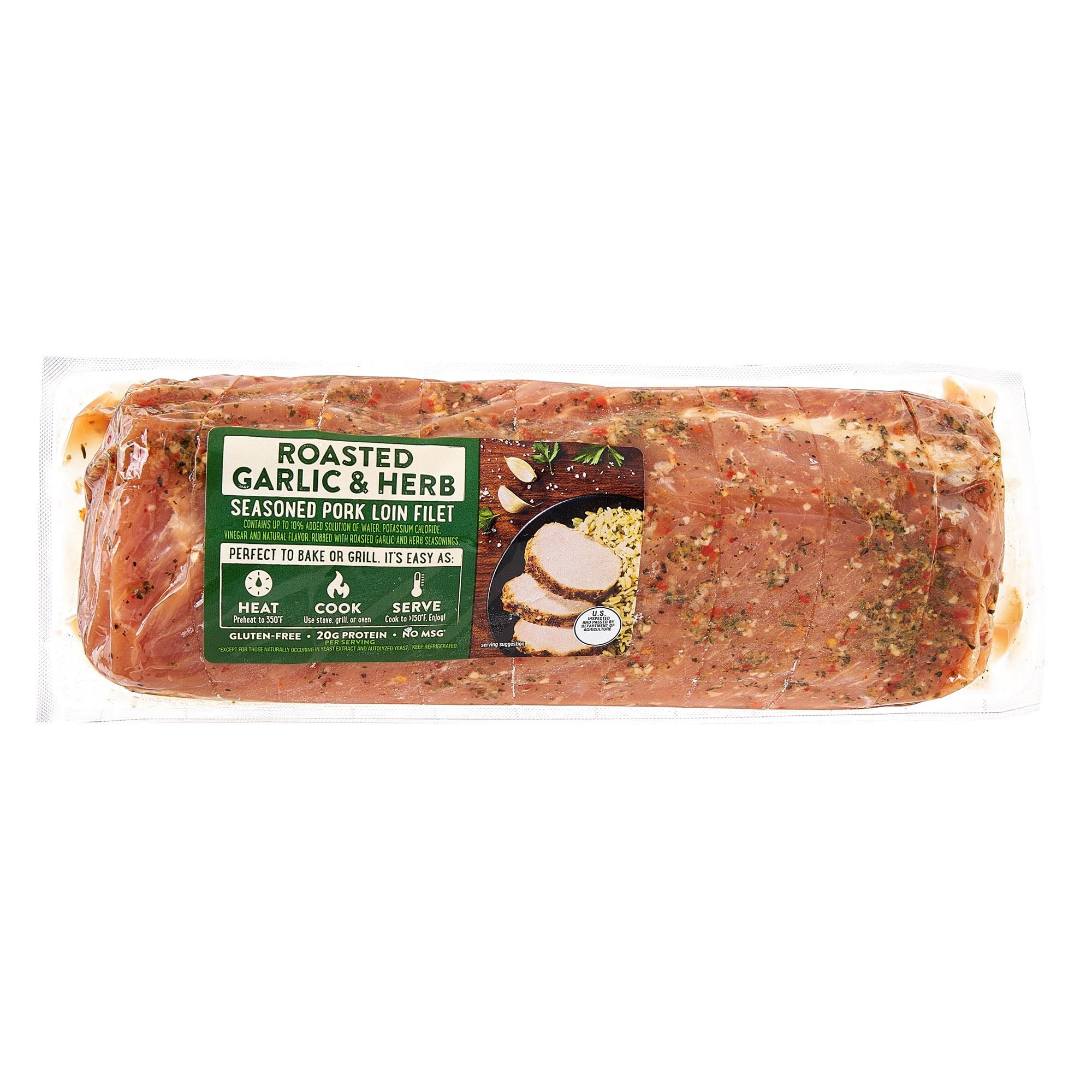 Freshness Guaranteed Roasted Garlic and Herb Fresh Seasoned Pork Loin