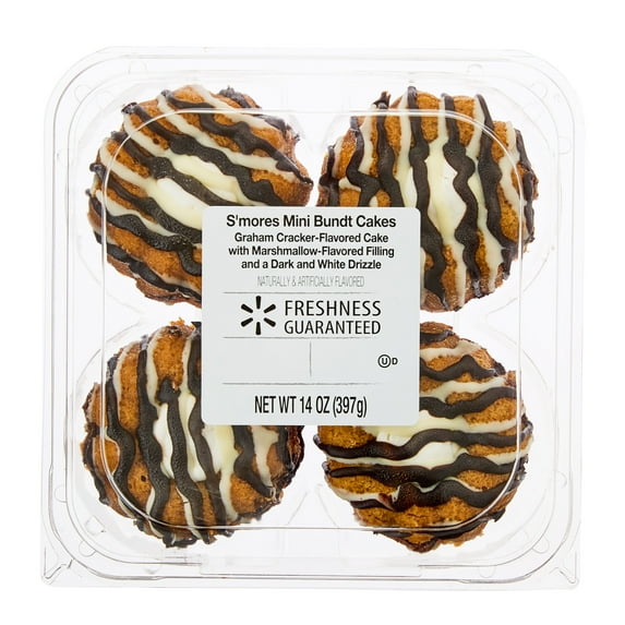 Freshness Guaranteed Baked S’mores Mini Bundt Cakes, 14 oz, 4 Count (Shelf Stable)