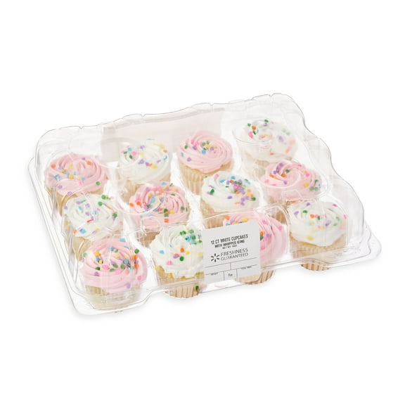 Freshness Guaranteed Special Order White Cupcakes with Whipped Icing, 12 Count