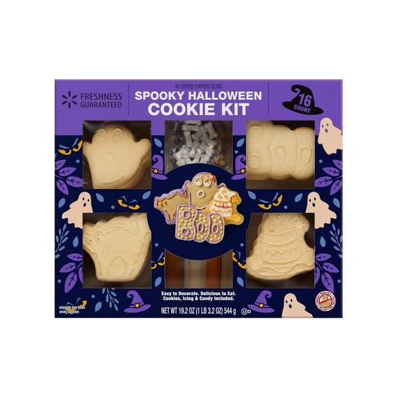 Freshness Guaranteed Spooky Halloween Cookie Kit, 19.2 oz, 16 Cookies