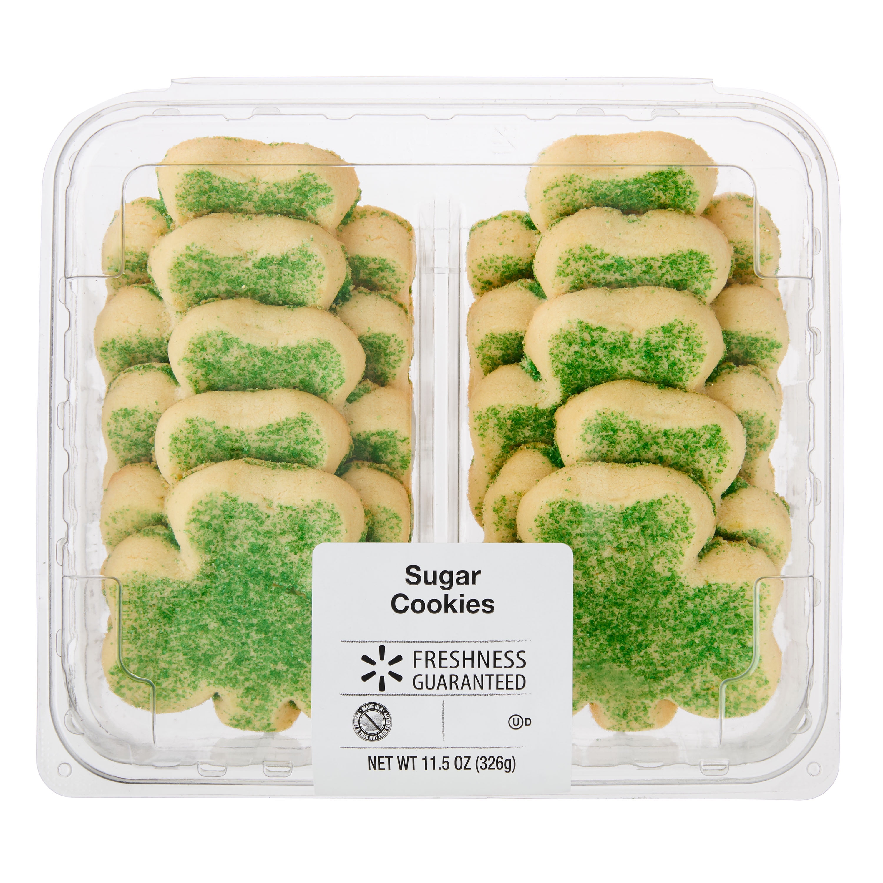 Freshness Guaranteed St. Patrick's Day Baked Shamrock Sugar Cookies, 11.5 oz, 10 Count