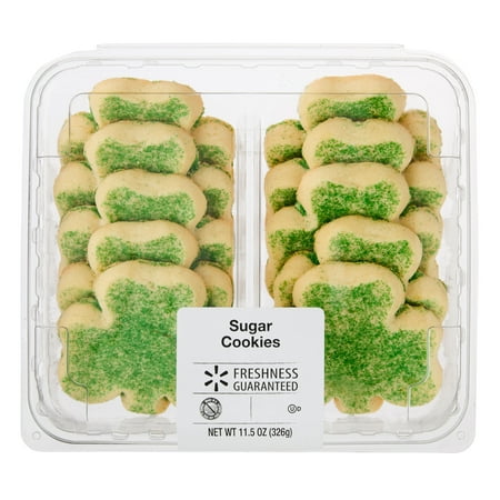 Freshness Guaranteed St. Patrick's Day Baked Shamrock Sugar Cookies, 11.5 oz, 10 Count