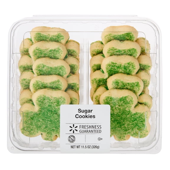Freshness Guaranteed St. Patrick's Day Baked Shamrock Sugar Cookies, 11.5 oz, 10 Count