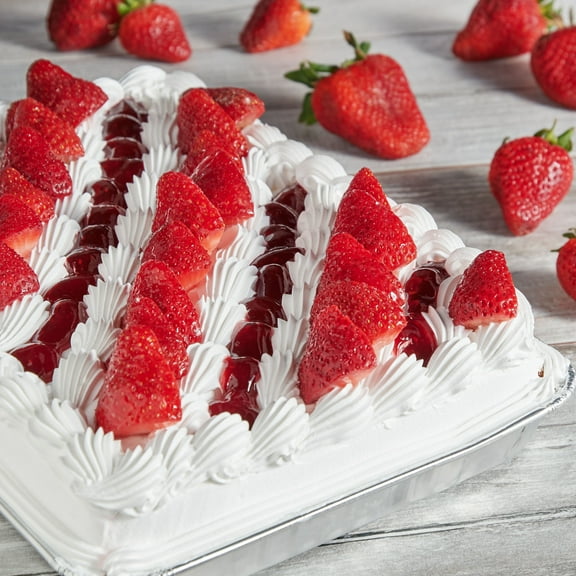 Freshness Guaranteed Tres Leches Cake, Strawberry, 1/4 Sheet, 5 lbs 6 oz
