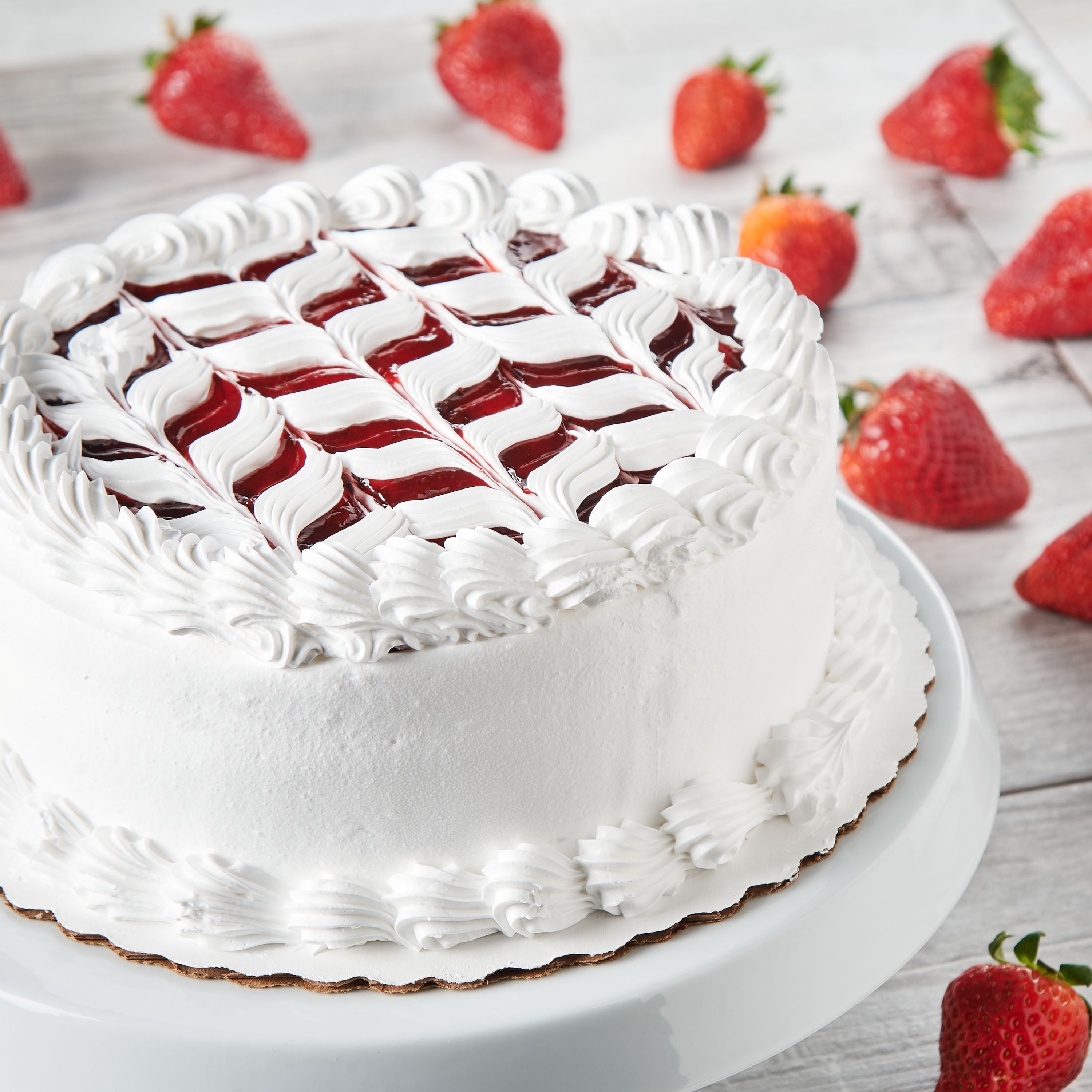 Freshness Guaranteed Tres Leches Cake with Strawberry Topping, 50 oz
