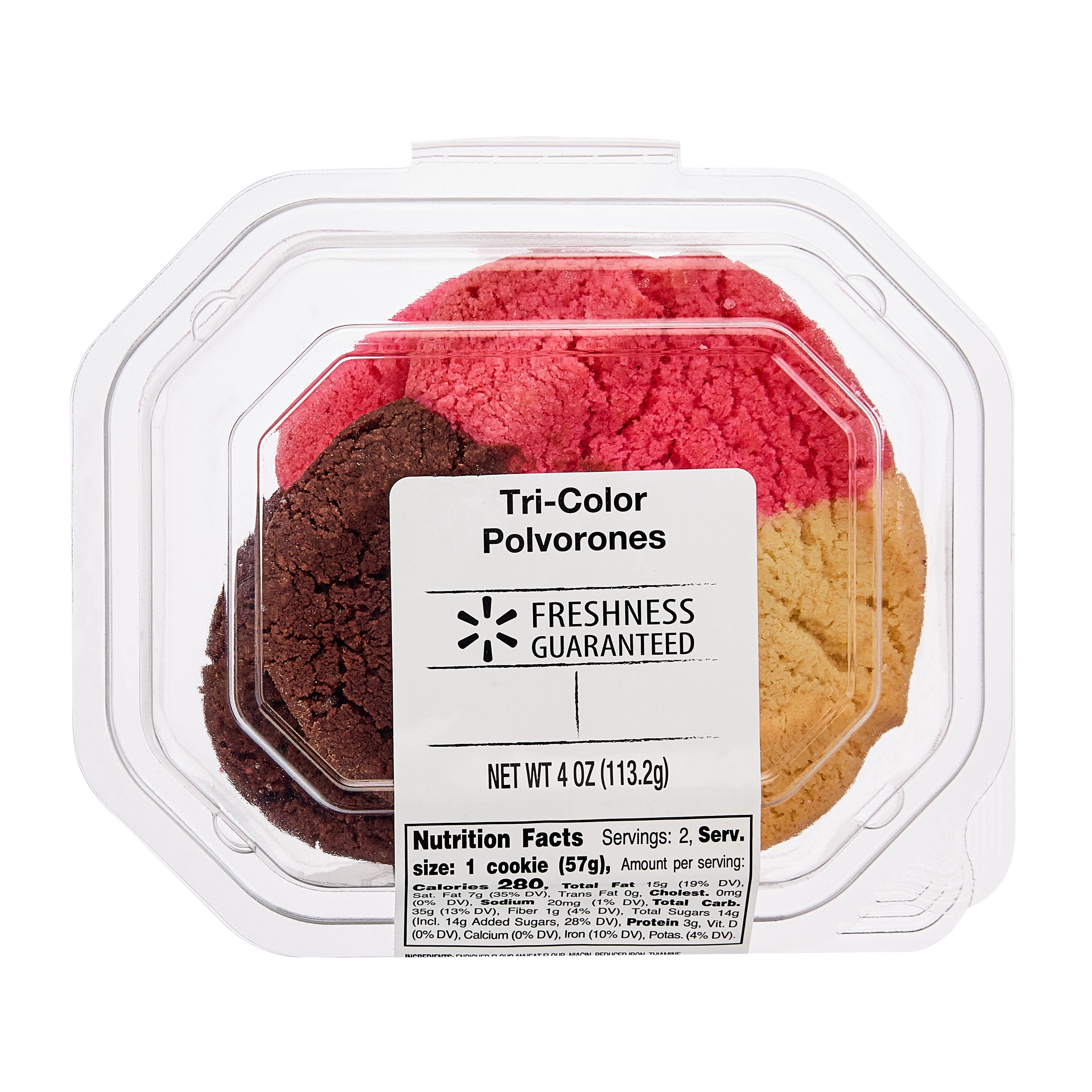 Freshness Guaranteed Tri-Color Polvorone Baked Cookies, 4 oz, 2 Count (Shelf-Stable)