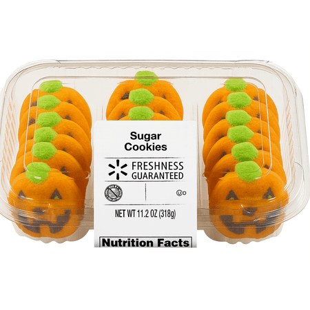 Freshness Guaranteed Tri Pumpkin Face Sugar Baked Cookies, 11.2 oz, 18 Count