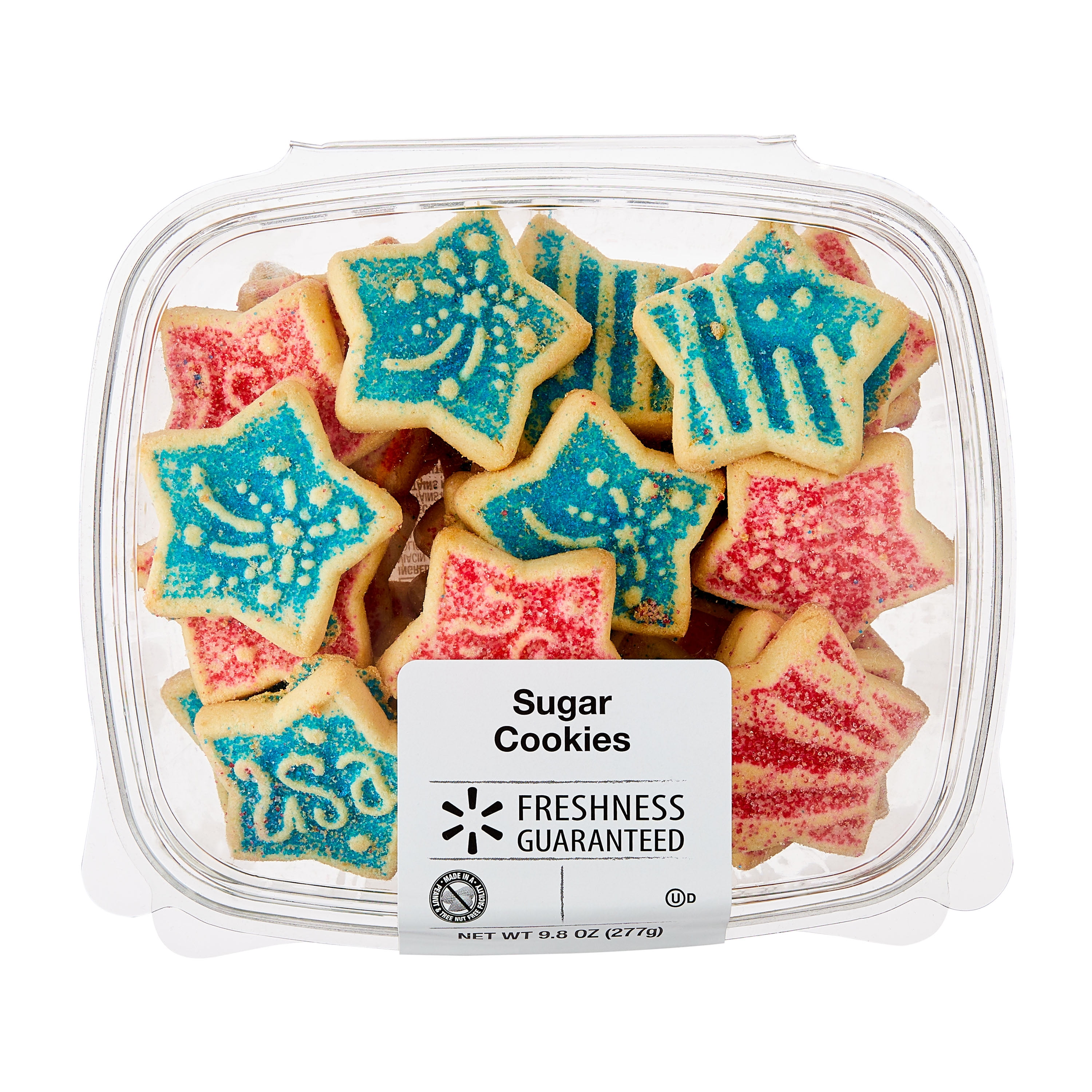 Freshness Guaranteed Star Shaped Patriotic Mini Sugar Cookies, 9.8 oz