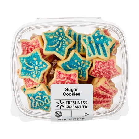 Freshness Guaranteed Star Shaped Patriotic Mini Sugar Cookies, 9.8 oz