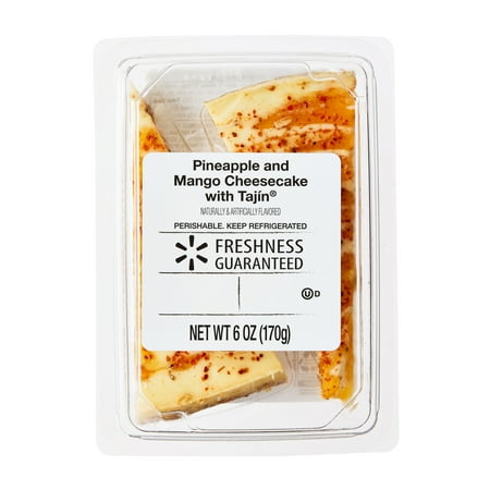 Freshness Guaranteed Pineapple and Mango Cheesecake Slices with Tajin, 6 oz, 2 Count (Refrigerated)