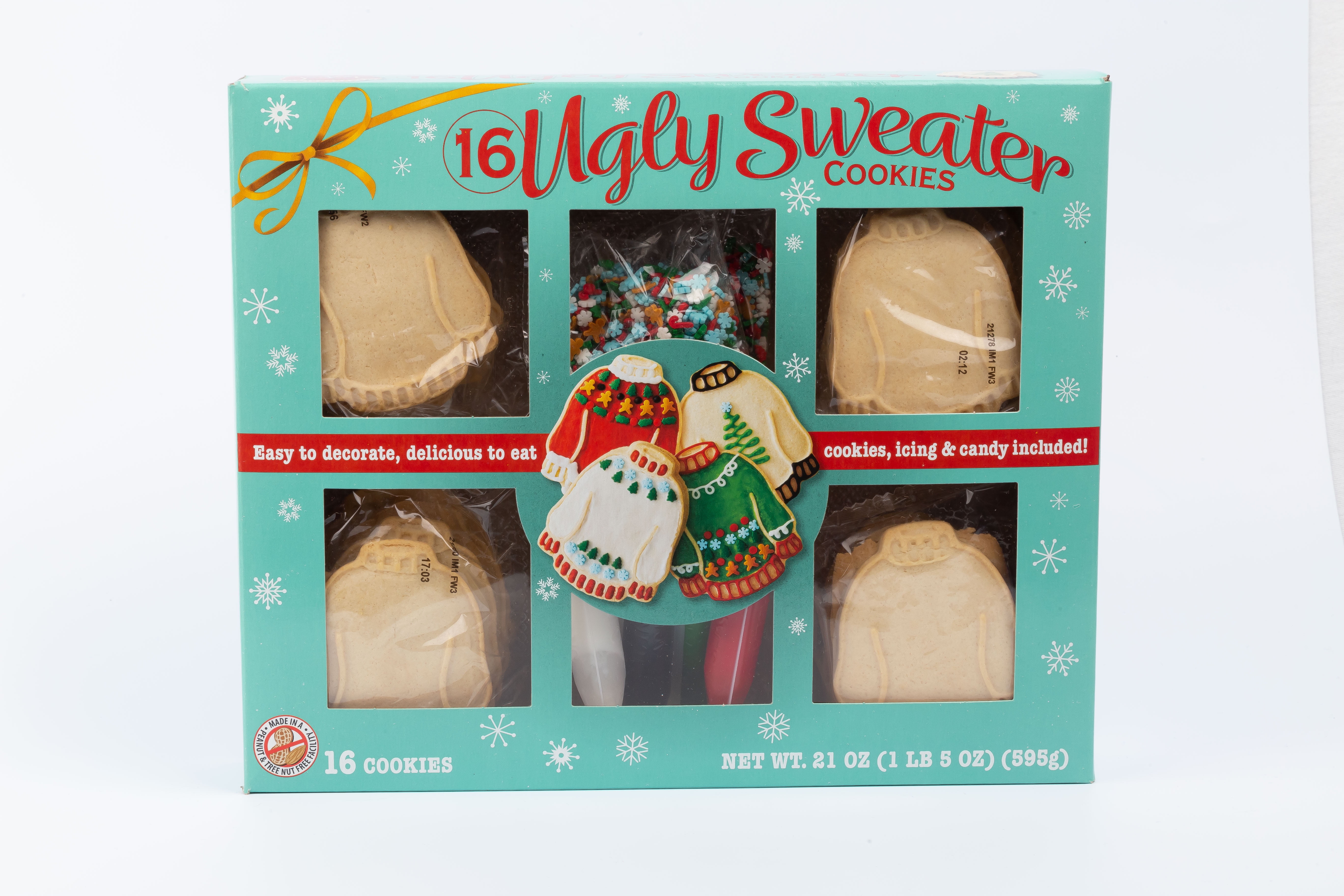 Freshness Guaranteed Ugly Sweater Cookie Kit, 21 oz, 16 Count
