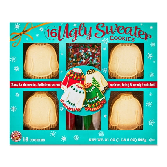 Freshness Guaranteed Ugly Sweater Cookie Kit, 21 oz, 16 Count