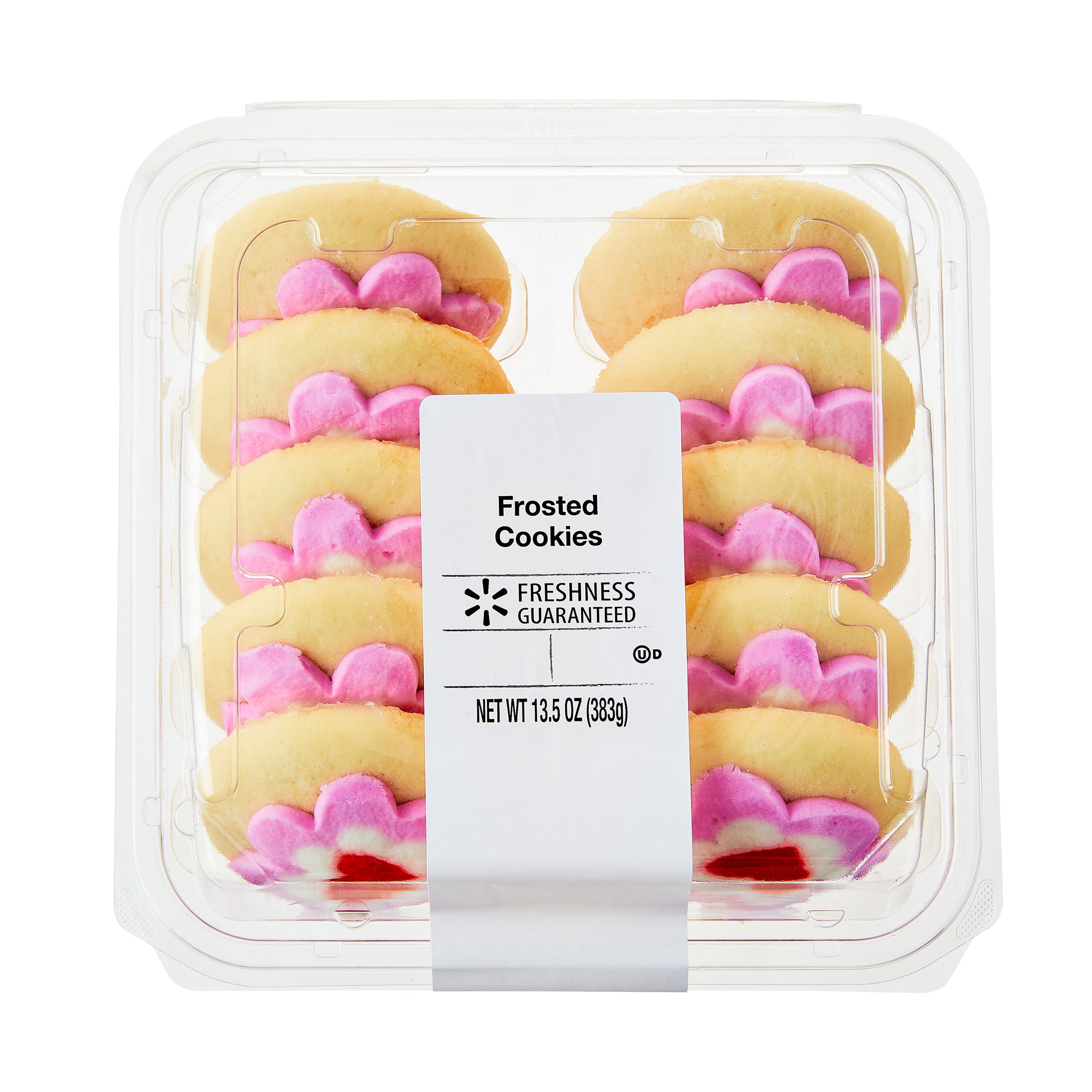 Freshness Guaranteed Valentine's Day Flower Frosted Cookies, 13.5 oz, 10 Count