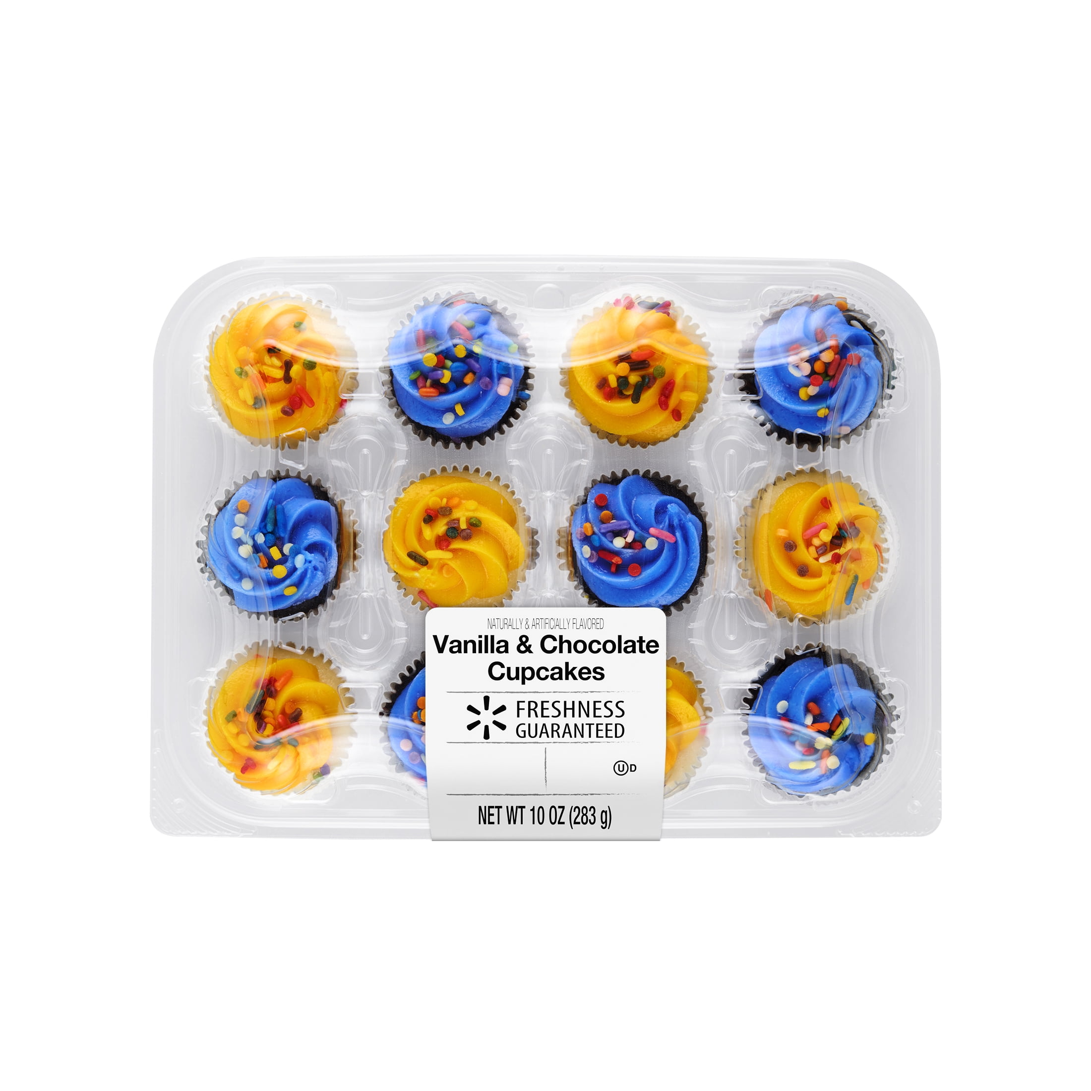 Freshness Guaranteed Vanilla & Chocolate Mini Cupcakes, 10 oz, 12 Count