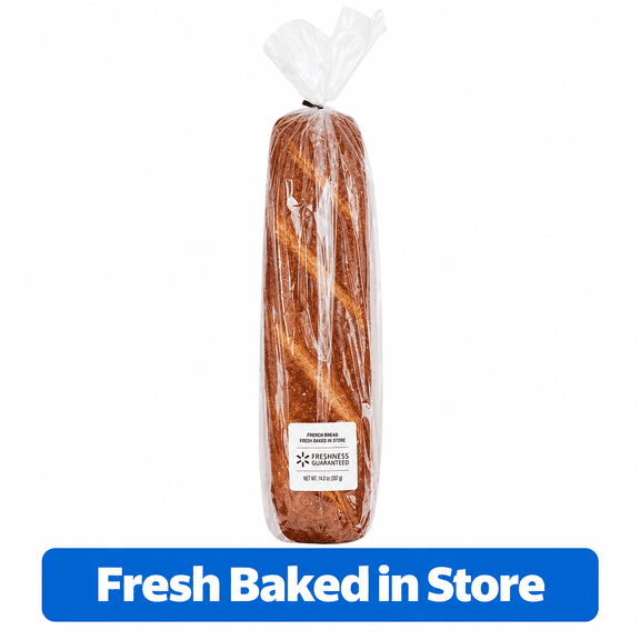 Freshness Guaranteed Wheat French Bakery Bread Loaf, Baked Fresh In-Store, 13 oz, 1 Loaf