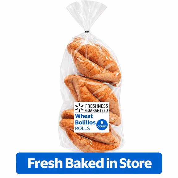 Freshness Guaranteed Wheat Bolillo Rolls, 12 oz, 6 Count