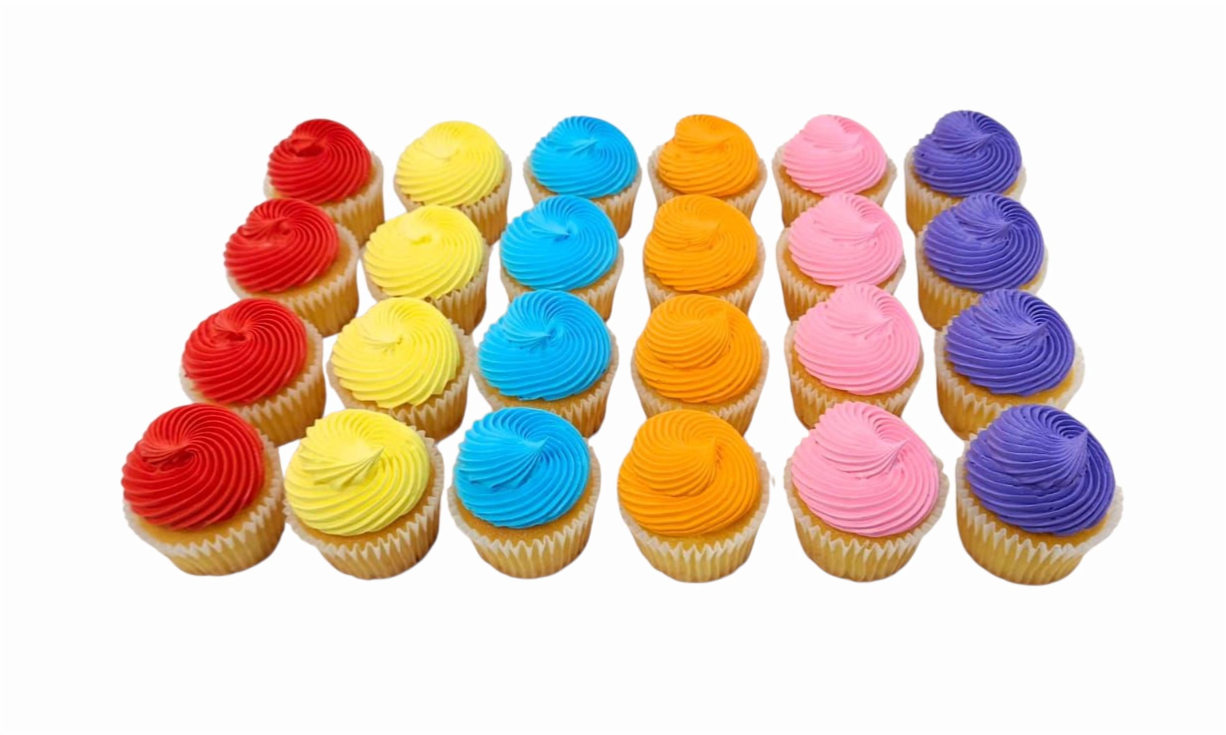 Freshness Guaranteed, White Cupcakes, 24 Count, Colors, Shelf Stable
