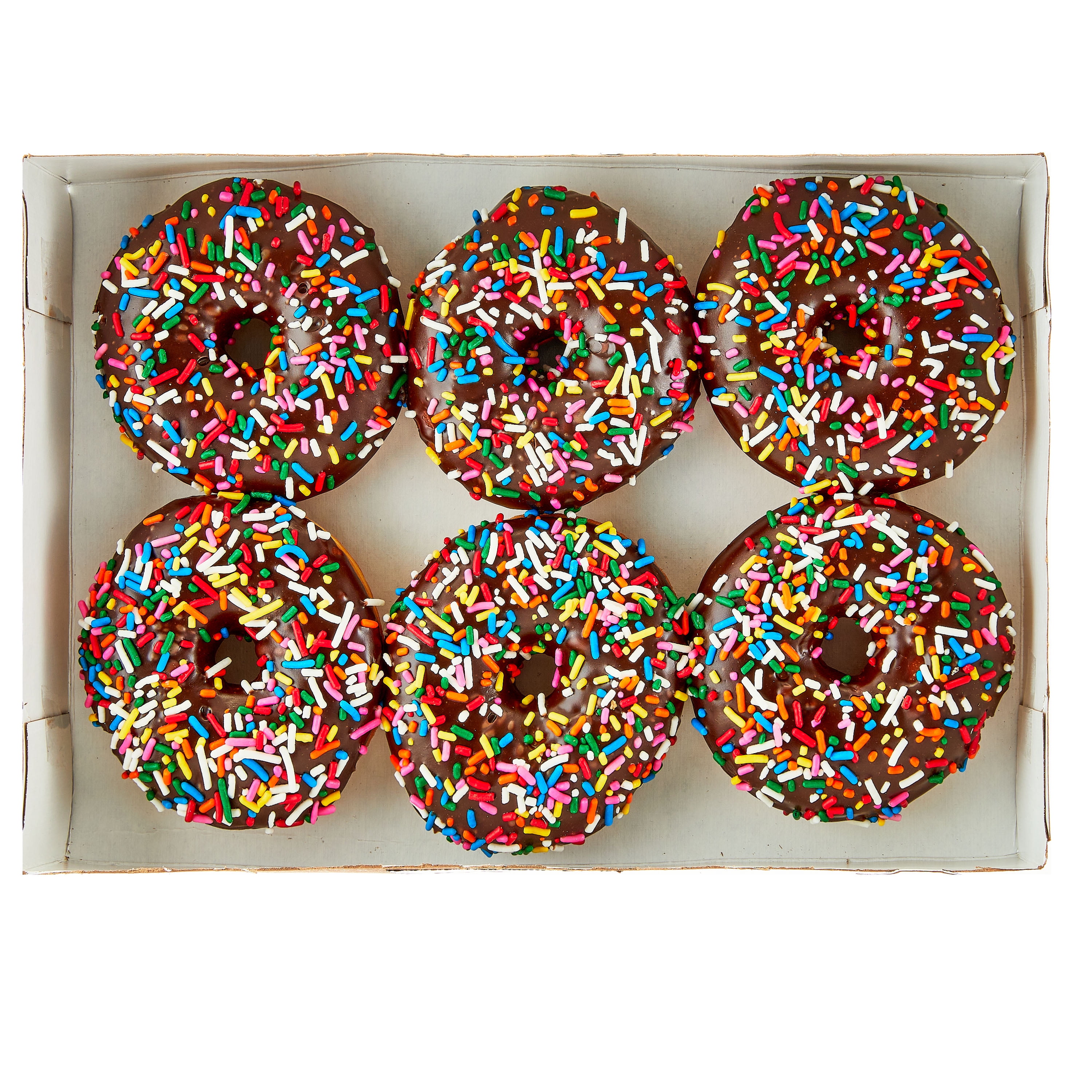 Freshness Guaranteed Whole Chocolate Iced Donuts with Sprinkles, 19 oz