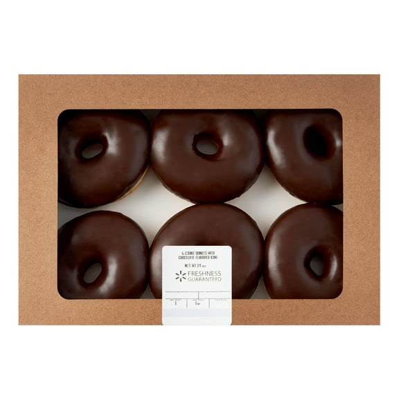 Freshness Guaranteed Whole Donuts with Chocolate Icing, 14 oz, 6 Count