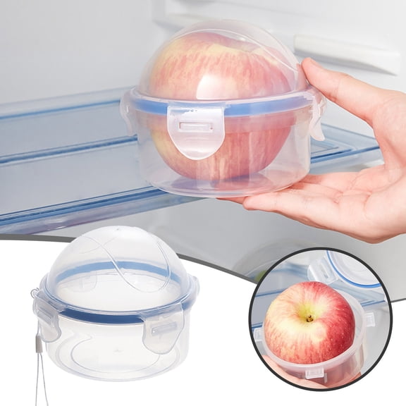 Freshness Storage Solution for Fruit Preservation Round Container with Lid Suitable for Microwave Heating and Rice Storage, 3.74×3.94 inch, White