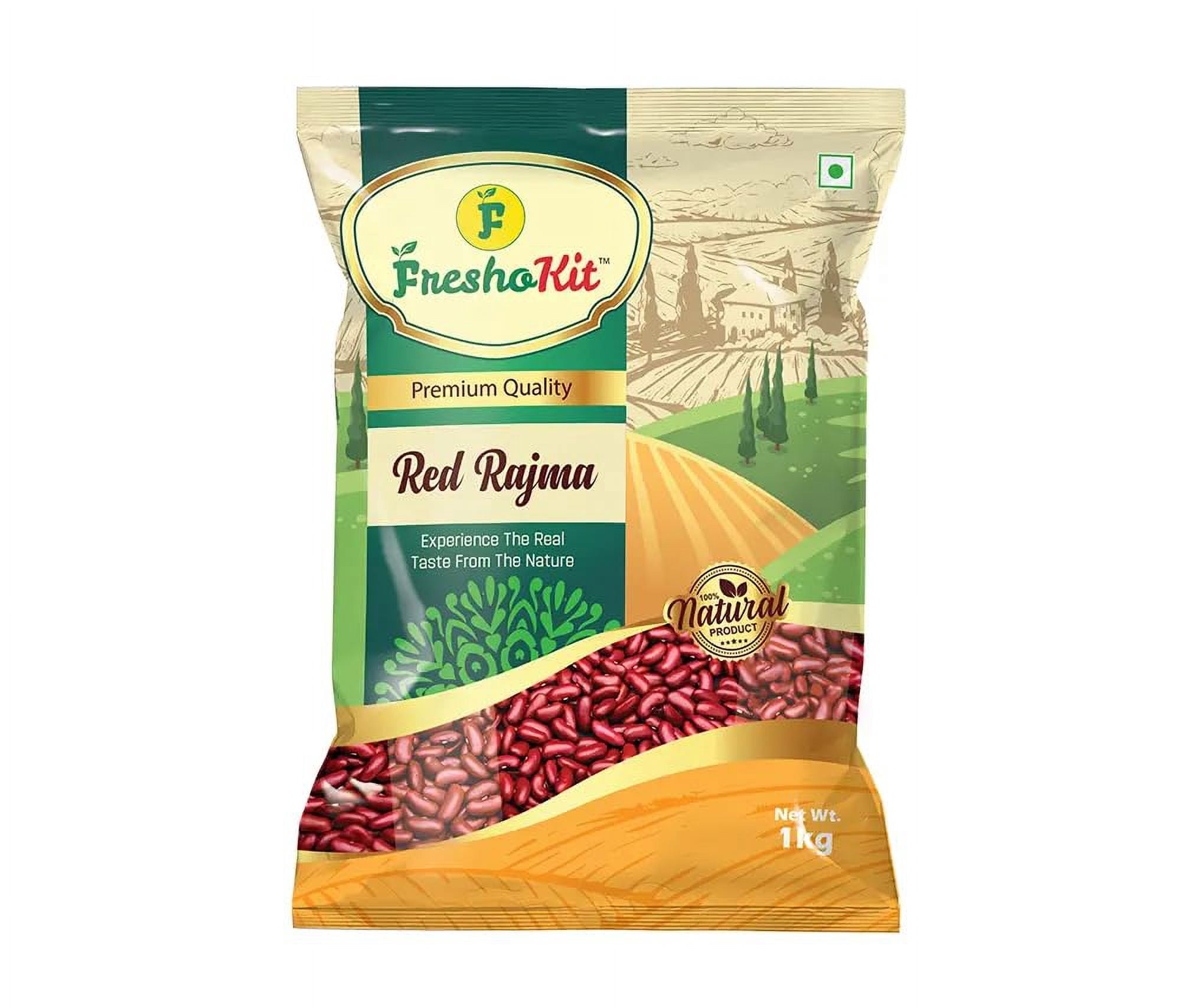 Freshokit Farm Fresh Grown Kashmiri (Jammu) Red Rajma 1Kg
