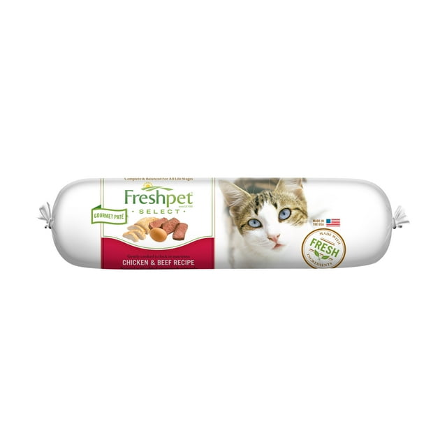 Freshpet Healthy & Natural Cat Food, Fresh Chicken & Beef Pate Roll
