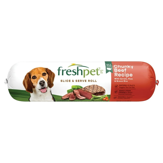 Freshpet Healthy & Natural Dog Food, Fresh Beef Roll, 1.5lb