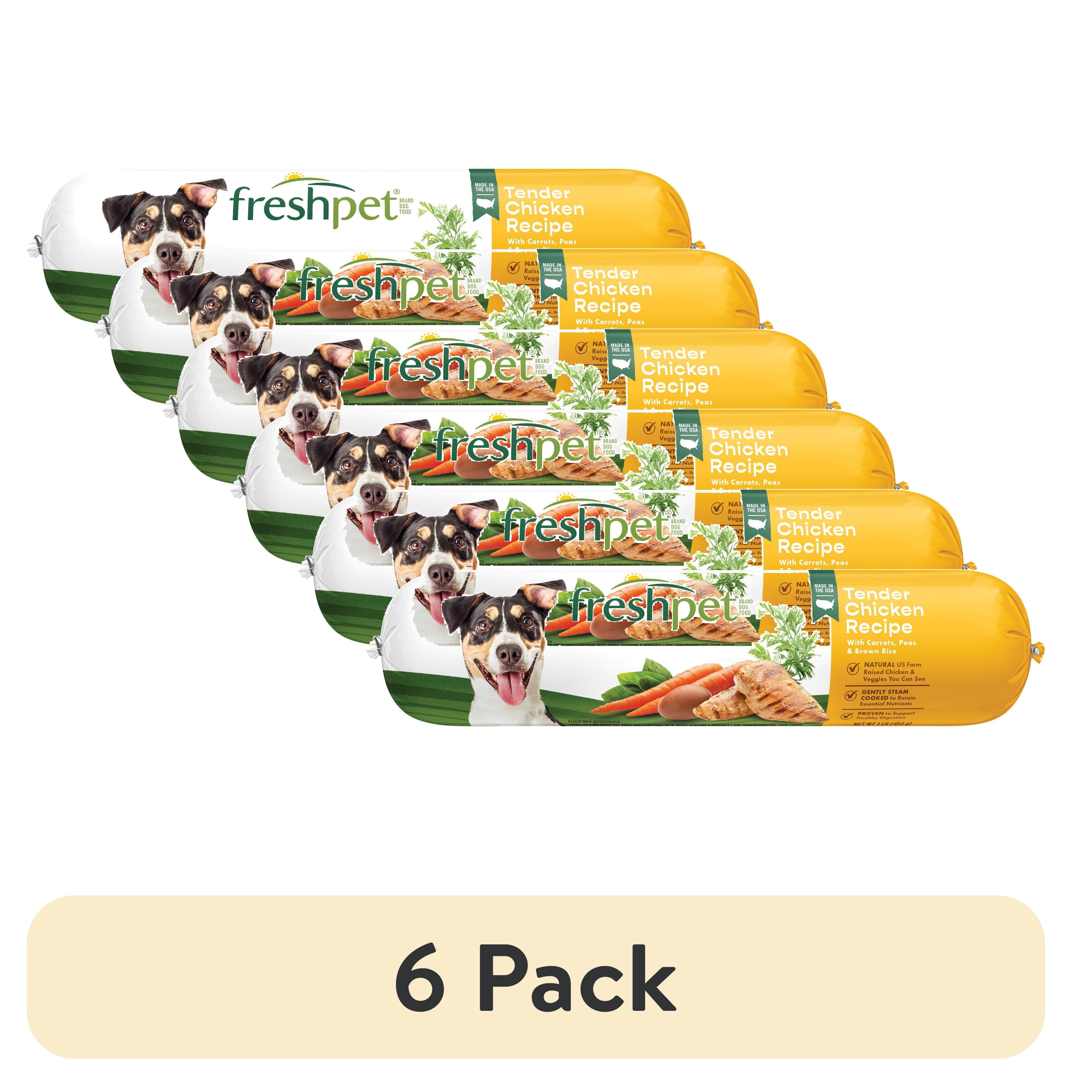6 pack Freshpet Healthy Natural Dog Food Fresh Chicken Roll 1lb Walmart
