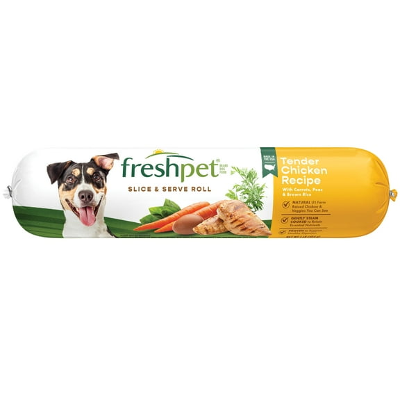 (6 pack) Freshpet Fresh Dog Food, Tender Chicken Recipe, Slice & Serve Roll, 1 lb.