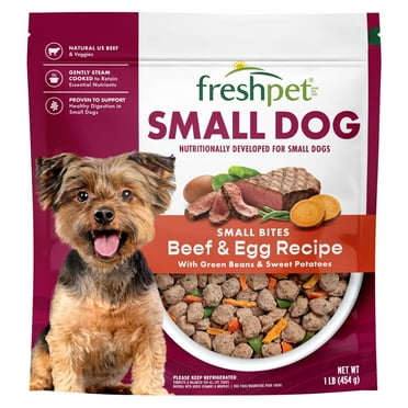Freshpet Fresh Dog Food, Small Dog Bite Size Beef & Egg Recipe, 1 lb.