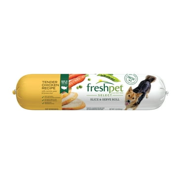 Freshpet Fresh Dog Food, Slice & Serve Roll, Tender Chicken Recipe, 1 lb.