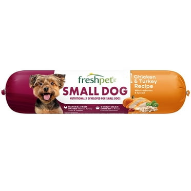Freshpet Fresh Dog Food, Slice & Serve Roll, Small Dog Chicken & Turkey Recipe, 1 lb.