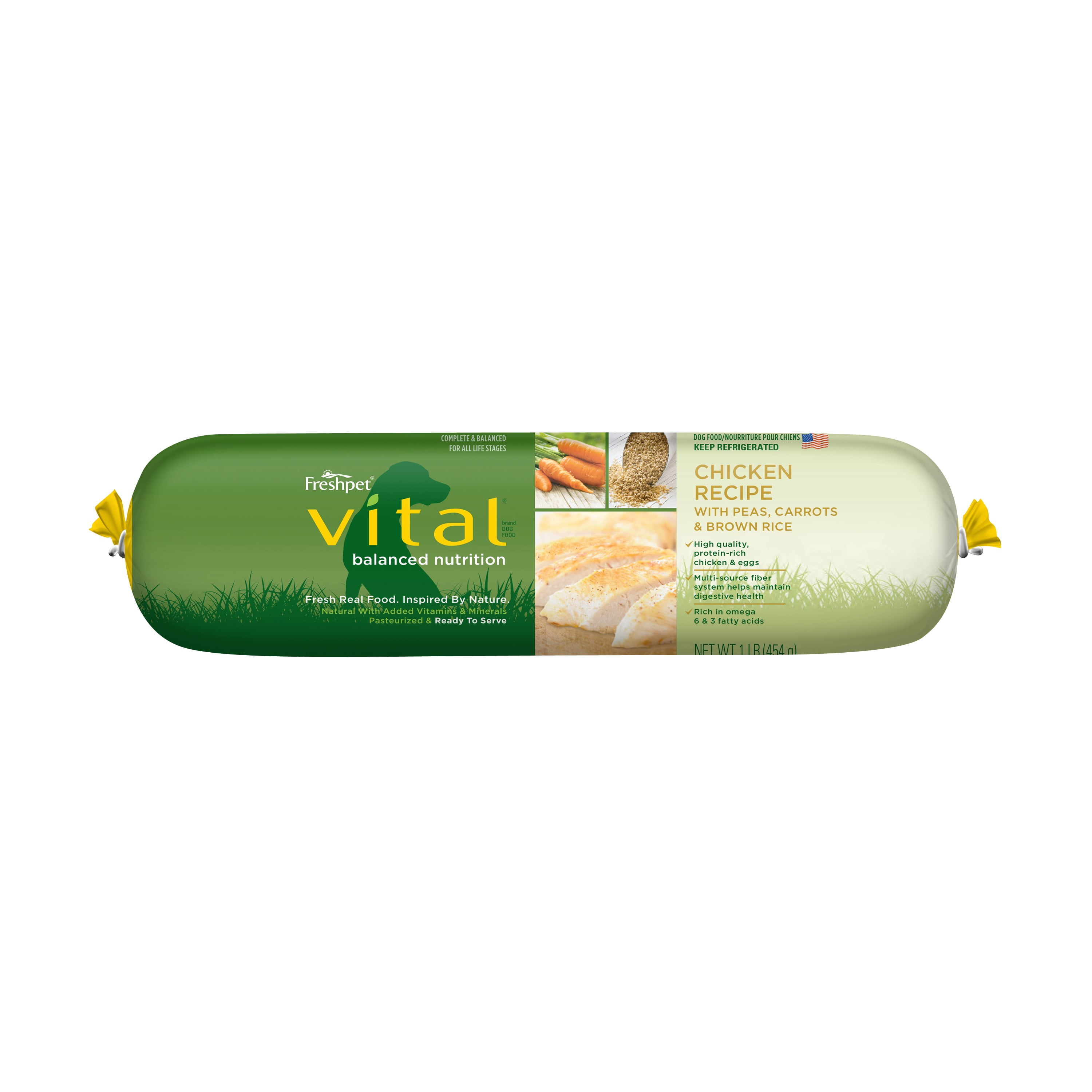 Freshpet Vital Balanced Nutrition 1 Lb Chicken, Veg & Rice