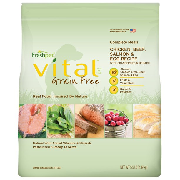 Freshpet Vital Grain Free Complete Meals for Dogs, 5.5 Lb