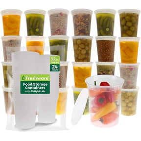 Freshware 24-Set of 32 oz BPA-Free Food Storage Containers with Lids