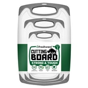 Freshware 3-Piece Plastic Cutting Boards Set for Kitchen