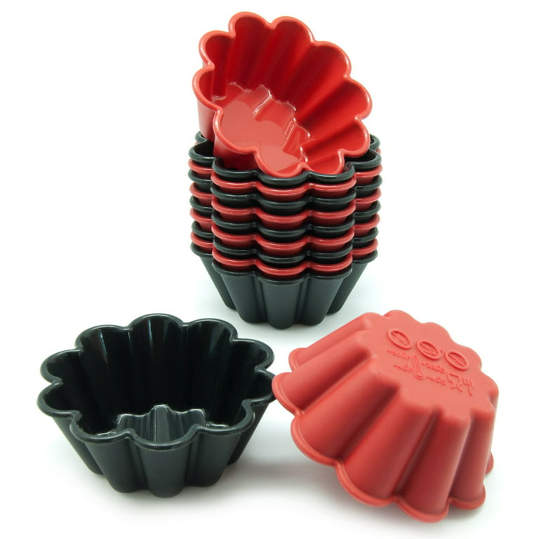 Pantry Elements Silicone Cupcake Liners/Baking Cups - 12 Vibrant Muffin Molds
