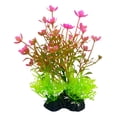 thumbnail image 1 of Freshwater Aquarium Plants, Plastic Material, Small Fish Tank Decorations, Artificial Greenery, Fake Grass Decor, 1 Pc, Bright Pink Blooms, 1 of 6
