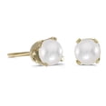 thumbnail image 1 of Freshwater Cultured 4 MM Pearl Earring Studs in 14K Yellow Gold Prong Set, 1 of 2
