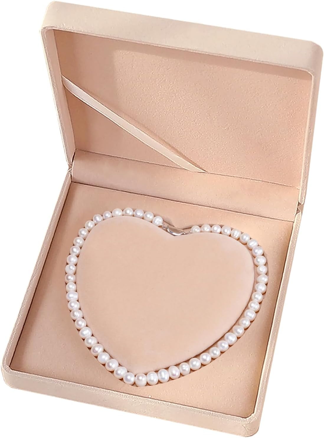 HABRAT Freshwater Cultured Pearl Necklace for Women Includes Stunning 20 Inch Pearl Necklace and Heart Gift Box Jewelry for Women