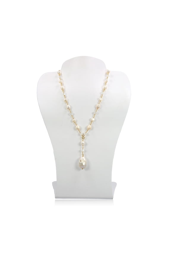 Y Style Freshwater Cultured Pearl Necklace